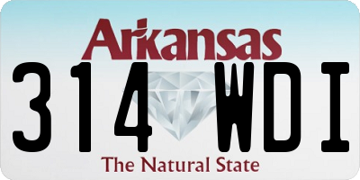 AR license plate 314WDI