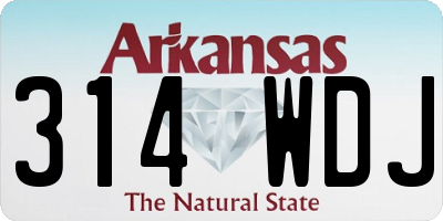 AR license plate 314WDJ