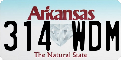 AR license plate 314WDM
