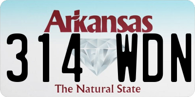AR license plate 314WDN