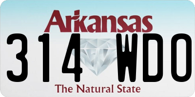 AR license plate 314WDO