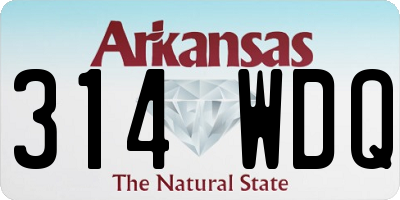 AR license plate 314WDQ