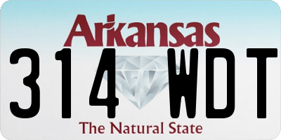 AR license plate 314WDT