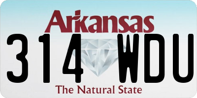 AR license plate 314WDU