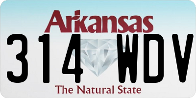 AR license plate 314WDV