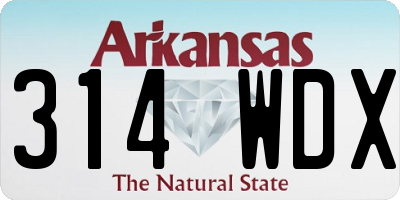 AR license plate 314WDX