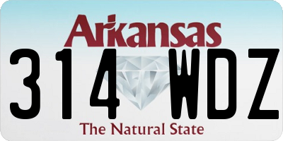 AR license plate 314WDZ