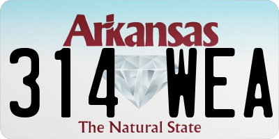 AR license plate 314WEA