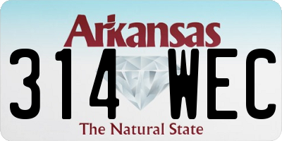 AR license plate 314WEC