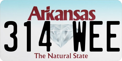 AR license plate 314WEE