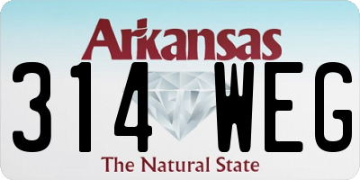 AR license plate 314WEG