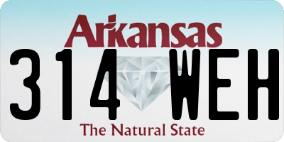 AR license plate 314WEH