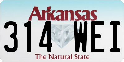 AR license plate 314WEI