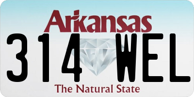 AR license plate 314WEL