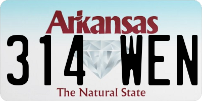 AR license plate 314WEN