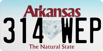 AR license plate 314WEP