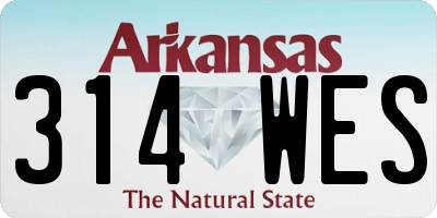 AR license plate 314WES