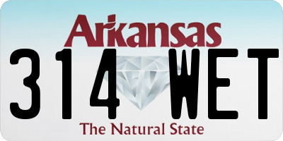 AR license plate 314WET
