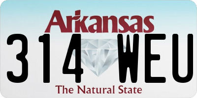 AR license plate 314WEU