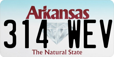 AR license plate 314WEV
