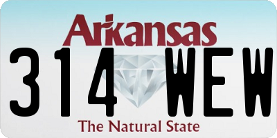 AR license plate 314WEW