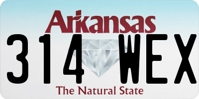 AR license plate 314WEX