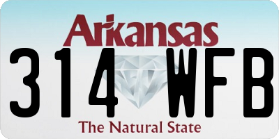 AR license plate 314WFB