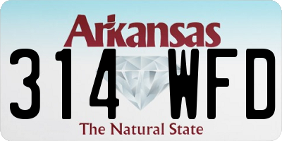 AR license plate 314WFD