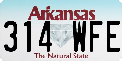 AR license plate 314WFE
