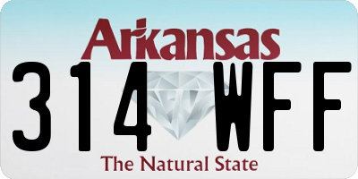 AR license plate 314WFF