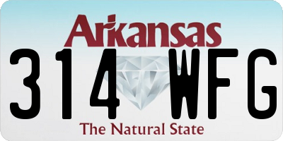 AR license plate 314WFG
