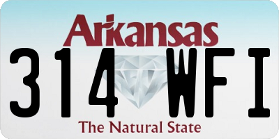 AR license plate 314WFI