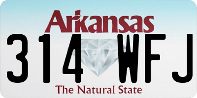AR license plate 314WFJ
