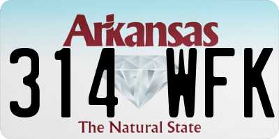 AR license plate 314WFK