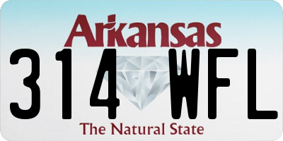 AR license plate 314WFL