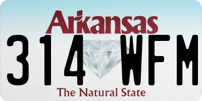 AR license plate 314WFM