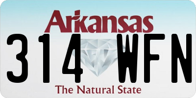 AR license plate 314WFN