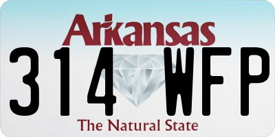 AR license plate 314WFP