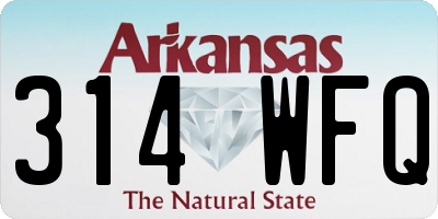 AR license plate 314WFQ