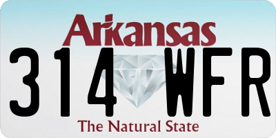 AR license plate 314WFR
