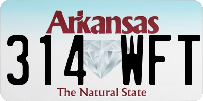 AR license plate 314WFT