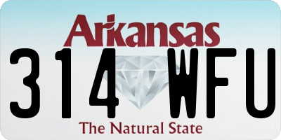 AR license plate 314WFU