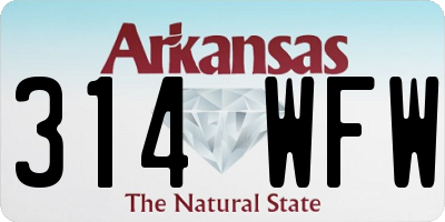 AR license plate 314WFW