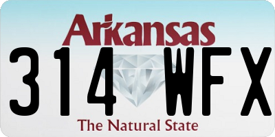 AR license plate 314WFX