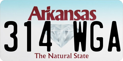 AR license plate 314WGA