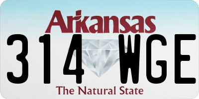 AR license plate 314WGE
