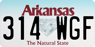 AR license plate 314WGF