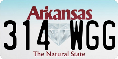 AR license plate 314WGG
