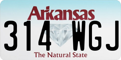 AR license plate 314WGJ