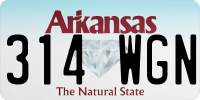 AR license plate 314WGN